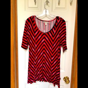 Red and black women’s tunic